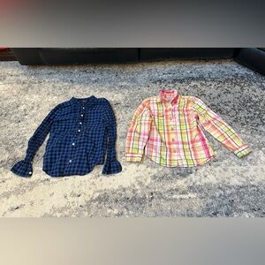Girls size 6 button down shirts